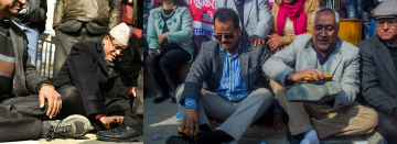 प्रदेश चुनावमा नराम्रो पराजय पछि नेपाली कांग्रेसका नेताहरु जुत्ता पालिस गर्दै |