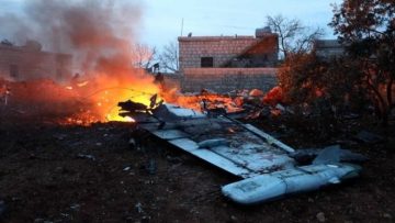 सिरियान बिद्रोही समूहले रुसी लडाकु विमान खसाल्यो।